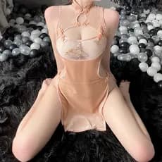 Noite clube feminino saia em forma especial vestido irmã real saia Cheongsam alta fenda cama branco tigre saia meninas r
