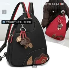 Taxa de clique moda simples versão coreana mochila senhoras peito saco do mensageiro de um ombro dupla utilização saco e