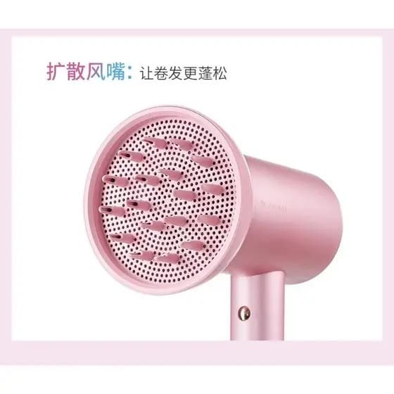 Bico difusor magnético reto branco hl505, bico fofo para coleta de ar, estilo fofo, capa de secagem especial para cabelo