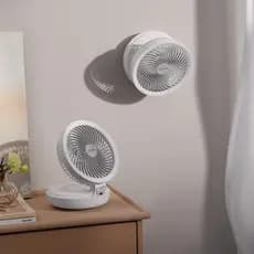 Eden Ventilador de parede sem fio com carregamento usb portátil suspenso dobrável Mini ventilador de carro doméstico par
