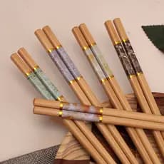 Pauzinhos de bambu saudáveis domésticos novo estilo high-End resistente a altas temperaturas adulto antimofo uma pessoa