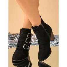 Botas curtas pequenas femininas estilo britânico botas finas de salto alto feminino 2025 novo estilo não cansado botas d
