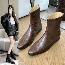 Bonito Martin botas femininas estilo britânico botas de tubo médio feminino inverno High-end All-match mais magro olhar