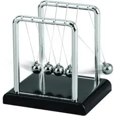 Pêndulo de Newton Mesa Decorativo Científico 13,5cm Enfeite Escritório Presente