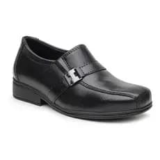 Sapato Social Infantil Masculino Meninos Confortável Preto Fivela Do 21 ao 36