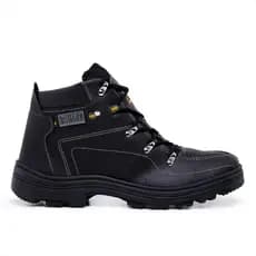 Bota Masculino Coturno Bullgat Cano Médio Motoqueiro Da Moda Em Lona