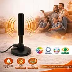 Antena digital, Sinal TV, HTV, 4K, FM, UHF, Base com imã, prova d'água, copa do mundo