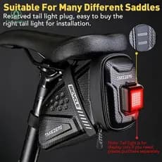 Onem Moda Bolsa Impermeável para Selim de Bicicleta, Suporte de Ferramentas com Faixas Refletivas para Bicicleta de Estr