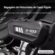 Bolsa lateral para motocicleta, bolsa de ferramentas para motocicleta, fibra de carbono, casca rígida, à prova d'água, d
