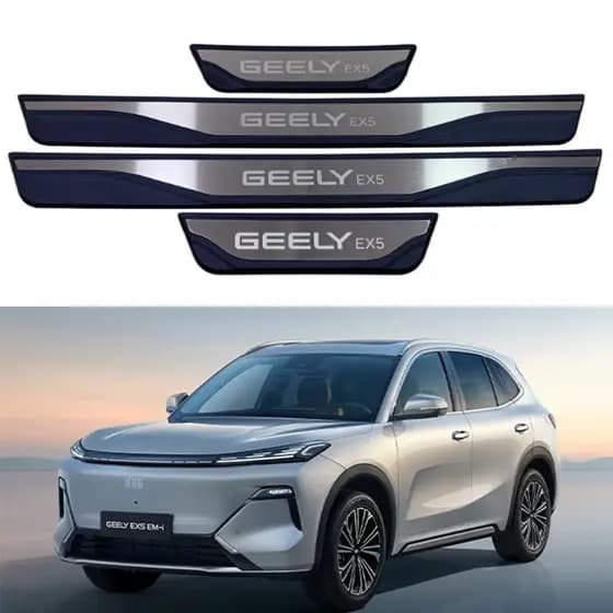 Faixa Protetora de Soleira de Porta de Carro para Geely EX5 EM-i EV 2025 2026 Acessórios Protetores Anti-Risco FB62