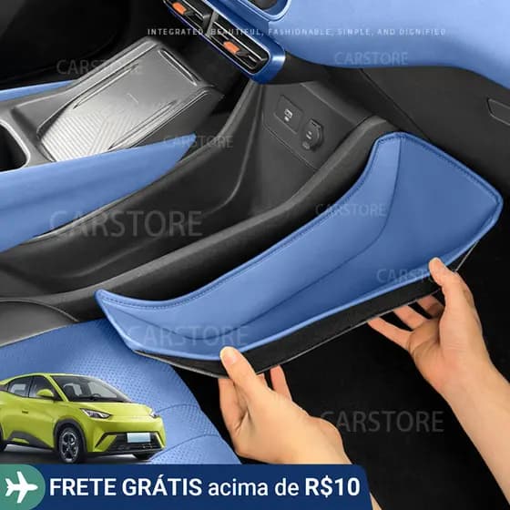 Para BYD Dolphin Mini, Bolso de Armazenamento Inferior para Console Central, Cor Original do Carro, Resistente a Arranhõ