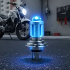 Led Lampada H4 Moto Carro Olho de peixe Eco 500 6500k Cavalinho Strobo H4 Branco Branco-frio