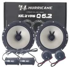 Falante Kit Duas Vias Par 320w Par Som Hurricane 6 Pol Q6.2 Cinza/preto Linha Platinum