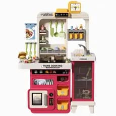 Brinquedo Cozinha Infantil Fumaça Vapor Som Luzes Micro-ondas Utensílios Comidinhas Faz Conta Realista Divertido