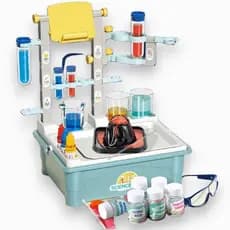 Laboratório Ciências Infantil Mesa Experimentos Faça Vulcão Brinquedo Educativo Kit Cientista Mirim Aprendizado