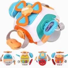 Bola Atividades Bebê Brinquedo Sensorial Montessori Coordenação Motora Fina Chocalho Flexível Macio Dentitção Inmetro