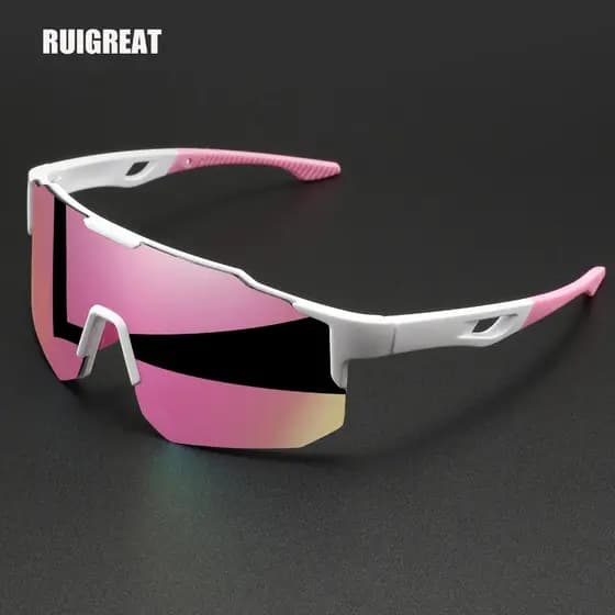 Óculos de Ciclismo com Lentes REVO Revestidas em UV400, 11 Cores, Óculos de Sol Sem Armação para Corrida e Ciclismo de E