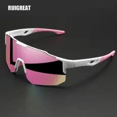Óculos de Ciclismo com Lentes REVO Revestidas em UV400, 11 Cores, Óculos de Sol Sem Armação para Corrida e Ciclismo de E