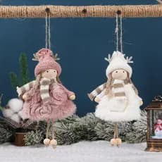 Decorações de Natal, pingente de anjo de Natal, pingente decorativo para árvore de Natal