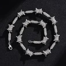 Nova corrente cubana estilo hip-hop 3D com diamantes, estilo europeu e americano, 18 polegadas.