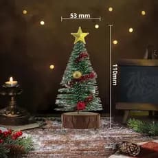 Conjunto Enfeite de Natal Kit Árvore De Mesa Mini Pinheirinho Com Colorido Festa Natalina