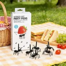 Palitos Formiga Plástico Multiuso Kit 12-24 Peças para Decoração de Alimentos