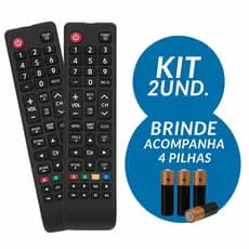 Kit Controle Remoto Compatível Com Samsung Smart TV com Pilhas AAA Inclusas Pronto para Uso ótima qualidade.