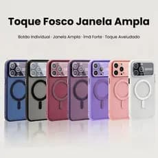 MagSafe Magnetic Case for iPhone 11 12 13 14 15 Anti-queda Anti-risco Proteção de Câmera