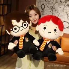 Brinquedo de pelúcia Harry Potter de 40cm, boneco de anime, decoração para casa, presente Z5TY