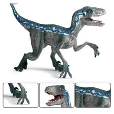 Brinquedo de Dinossauro Velociraptor Azul, Figura de Ação Colecionável, Modelo Animal, Melhor Escolha