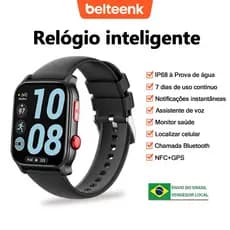 relógio smartwatch feminino masculino Belteenk Smart watch GPS/NFC Voz com AI IP68 à Prova de água movimento Saúde
