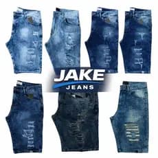 Kit 4 Bermudas Jeans Rasgada Masculina Modelo Jogador