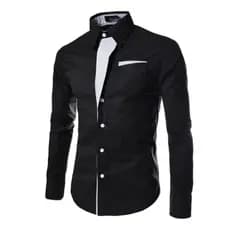 Camisa Masculina Social Manga Curta Slim Fit Longa Casual