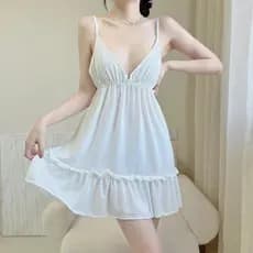 Mulheres sensuais Vestido cami sólido bainha com babado,Estilo casual, saias confortáveis