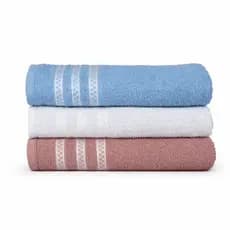 Kit 3 Toalhas de Banho Agata - 100% Algodão - Majo Home