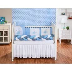 Kit de Berço Nuvem Lua 6 Peças- Bebe Menino e Menina