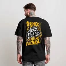 T-Shirt Masculina Camiseta Manfinity Nada Me Faltara Camisa Street Wear 100% Algodão