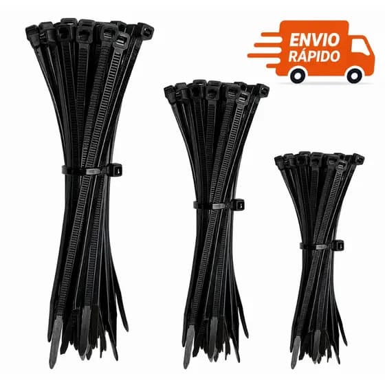 Abraçadeira Nylon Enforca Gato Preta 15cm 20cm 30cm Organizar Cabos Uso Automotivo