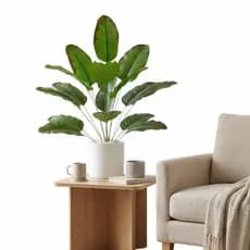Planta Artificial 70cm 18 Folhas Grande Realista Decoracao Sala Casa Sem Vaso