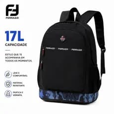 Ferrazzi Mochila Masculina Escolar Camuflada Bolsos Mochila de Viagem Casual Resistente 17L