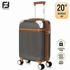 Ferrazzi Mala De Viagem 20'' Bagagem De Bordo ABS Rígida Rodinhas 360° Cadeado TSA