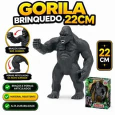 Mister Brinque Boneco Gorila Articulado Vinil Mega Monster 22cm