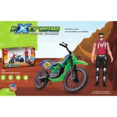 Mister Brinque Extreme Moto Cross Com Boneco De Brinquedo - Menino