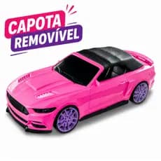 Lua de Cristal Carrinho Carro Conversível Rosa Rodas Livres Brinquedo Menina