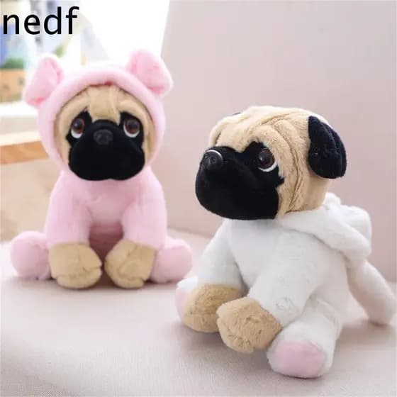 NEDFS Pug Dog Plush Toys , Coelho Elefante Cosplay Dinossauro Recheado Sharpei , 20 Cm Bulldog Cães Pelúcia