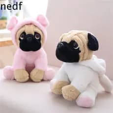 NEDFS Pug Dog Plush Toys , Coelho Elefante Cosplay Dinossauro Recheado Sharpei , 20 Cm Bulldog Cães Pelúcia