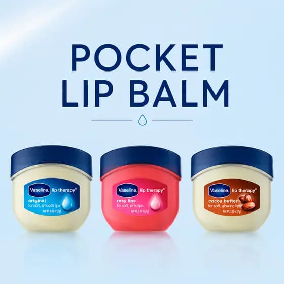 Bálsamo Labial Para Terapia De Vaselina 7g/Original/Lábios Rosados/Manteiga De Cacau