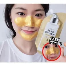 Pacote Descascado De Ouro 24K 27ml Removedor De Cravo Máscara De Limpeza De Poros Cuidados Com O Sebo Nariz Rosto K-Beau
