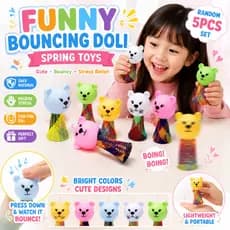 Engraçado Saltando Boneca Primavera Brinquedos Aleatórios 5 Pçs Conjunto Kawaii Animal Alívio Do Estresse Para Crianças