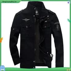 Jaquetas táticas Homens E Mulheres # 100% Algodão Mid-Length Jaqueta Militar Moda Primavera Outono Blusão